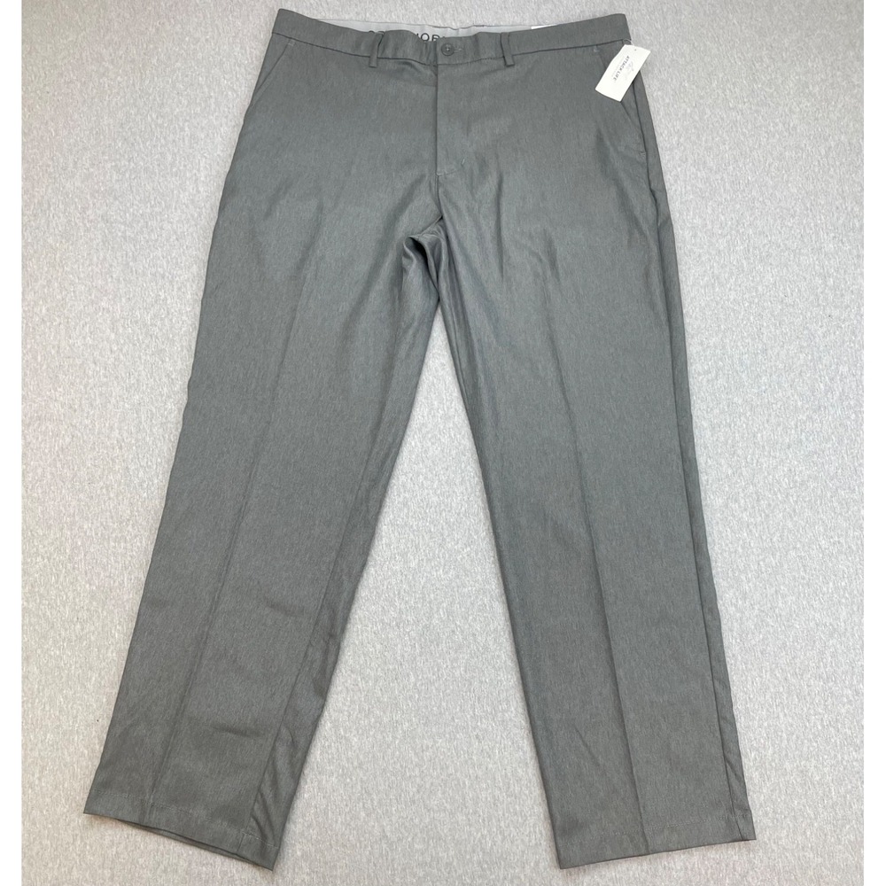 Greg Norman Pants Mens 36 x 32 Gray Performance RapiDry Stretch Flat Front NWT